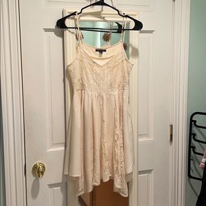 American Eagle cream lace mini dress
